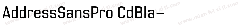AddressSansPro CdBIa字体转换
